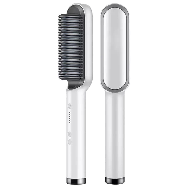 Hair Straightener Iron Brush Straight Hair Comb 2-in-1 )