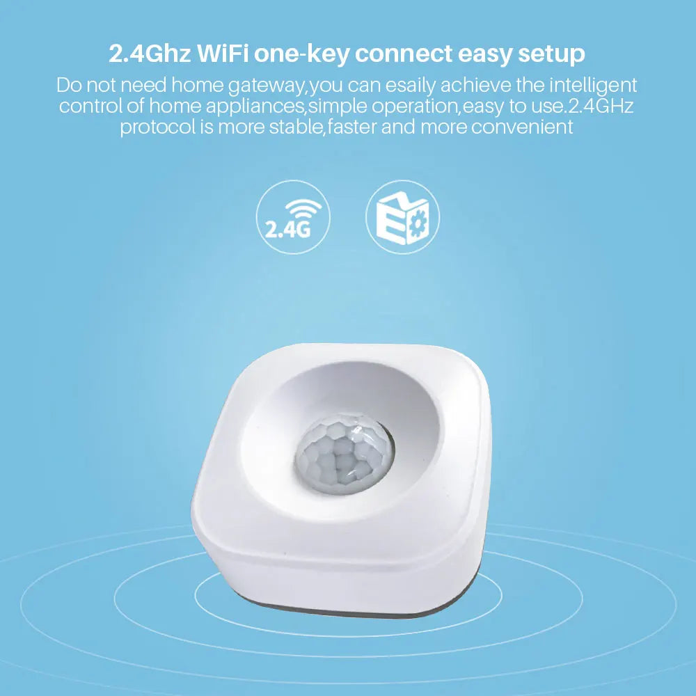 Tuya Smart WiFi PIR Motion Sensor Human Body Infrared Sensor Alarm Detector SmartLife APP Remote Control Home Security System