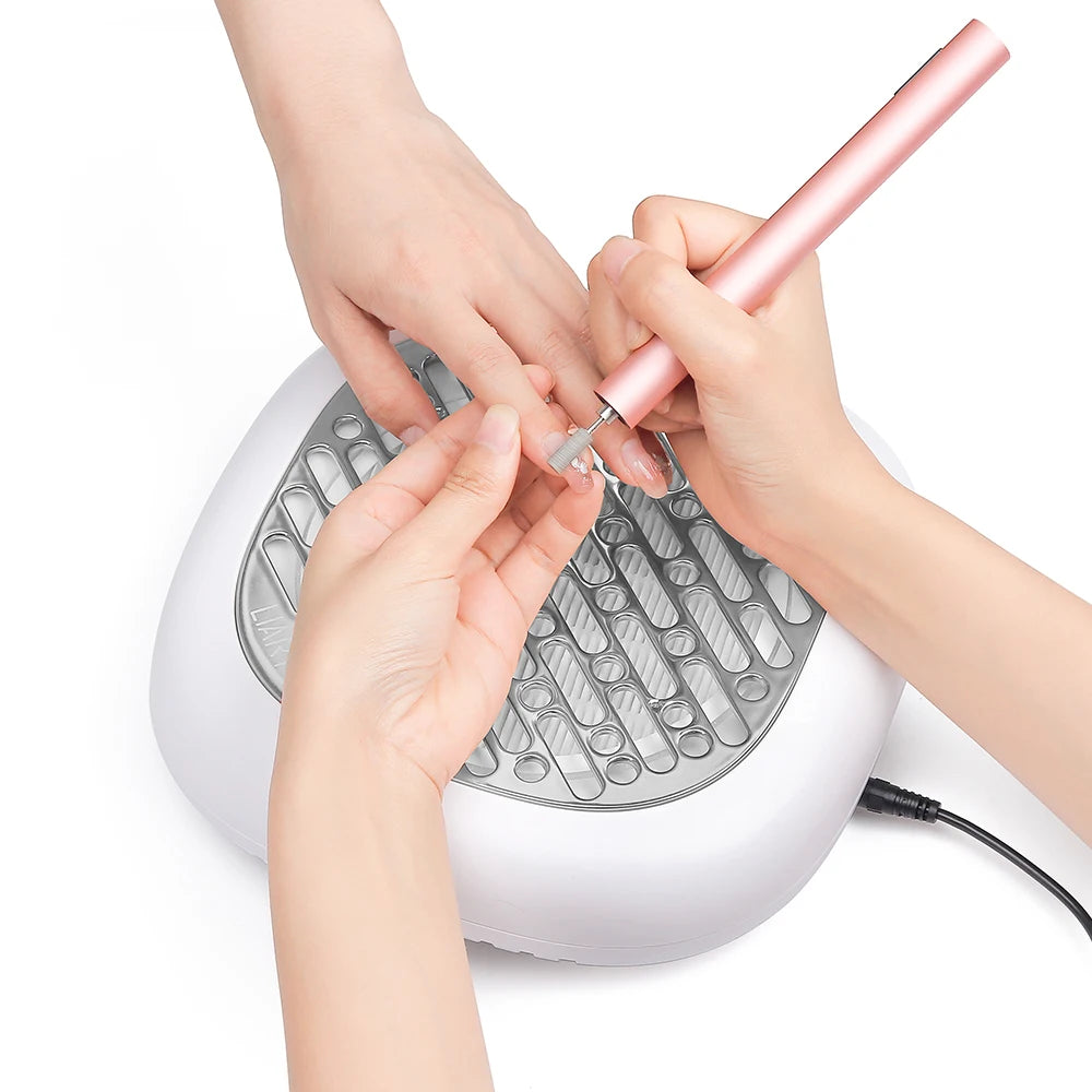 130W Super Suction Brushless Nail Dust Collector Powerful Nail Dust Extractor Nail Art Manicure Fan Vacuum Cleaner With 2 Filter