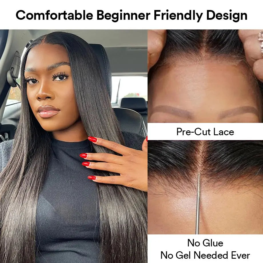 5x5 Hd Pre Cut Pre Plucked Lace Closure Wig 4x4 Straight Lace Frontal Wig Wear And Go Glueless Human Hair Wigs For Women