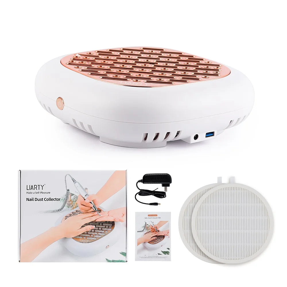 130W Super Suction Brushless Nail Dust Collector Powerful Nail Dust Extractor Nail Art Manicure Fan Vacuum Cleaner With 2 Filter