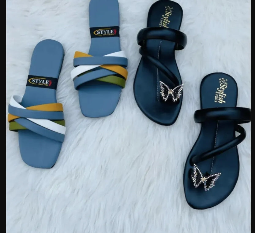 Ladies Slippers Fancy Soft Flat Chappal for Women | Stylish Embroidered Leather Ladies Chappal
