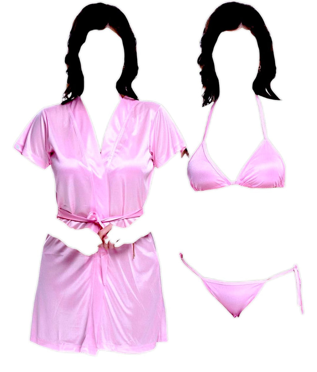 Silk Wear - Women 3 Piece Nighty Sleepwear