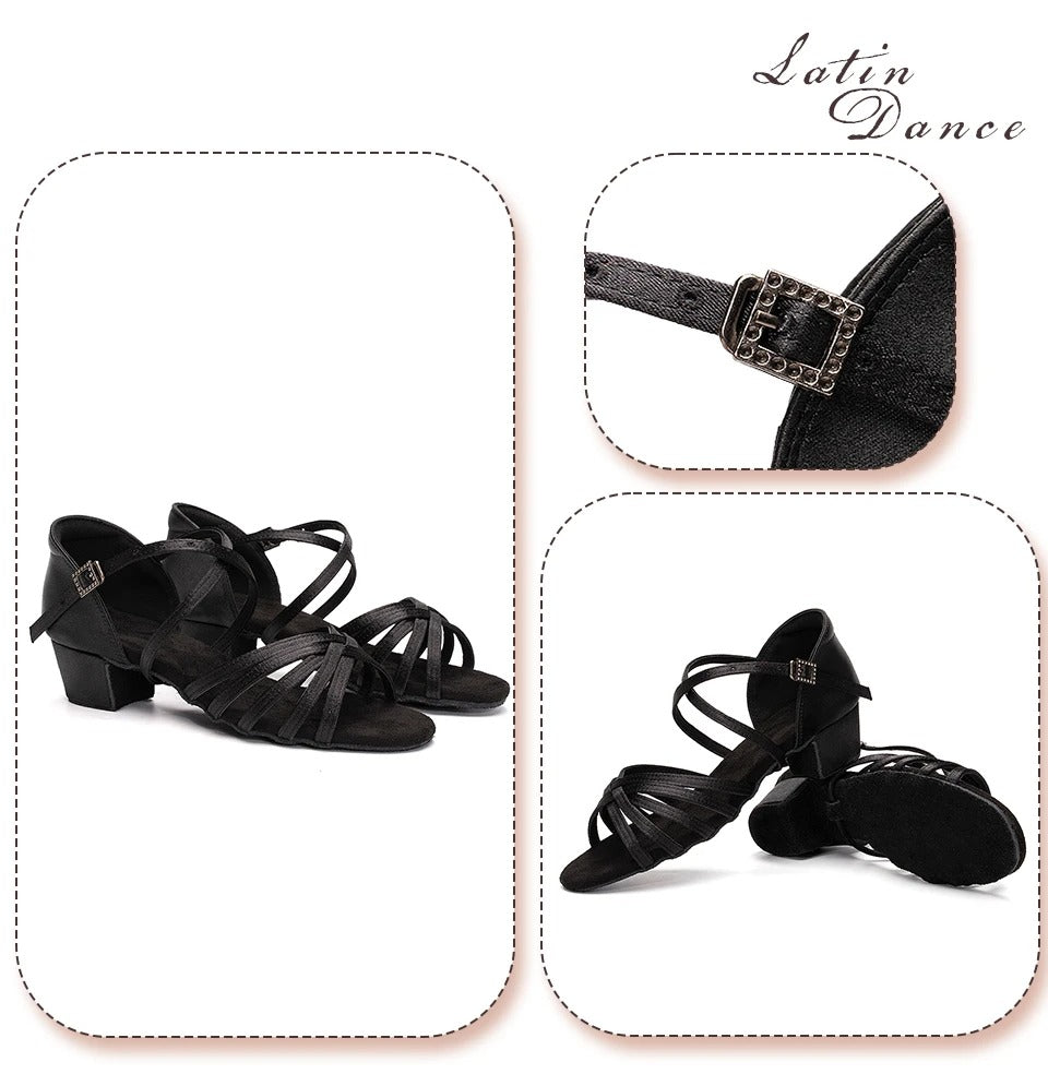 HROYL Girls Latin Dance Shoes