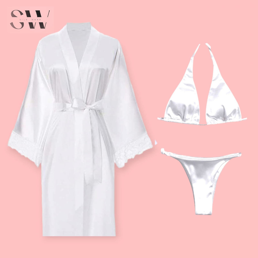 Silk Wear - Women 3 Piece Nighty Sleepwear
