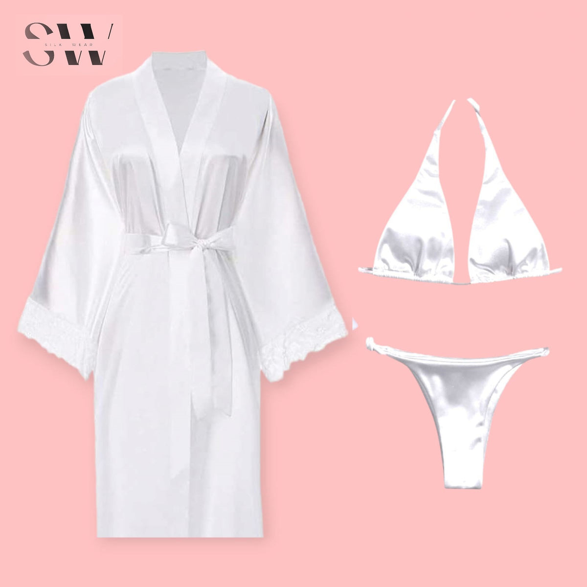 Silk Wear - Women 3 Piece Nighty Sleepwear