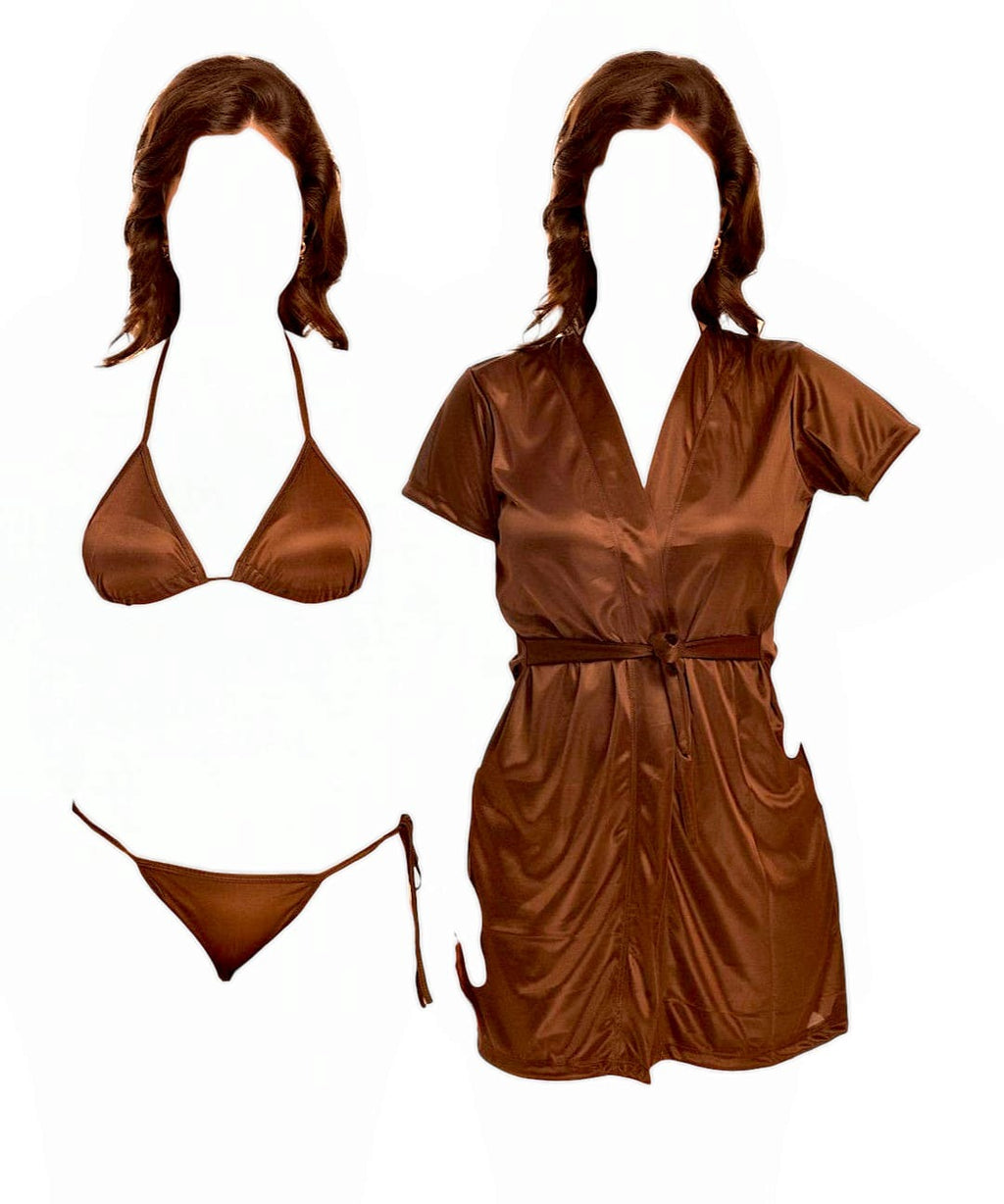 Silk Wear - Women 3 Piece Nighty Sleepwear