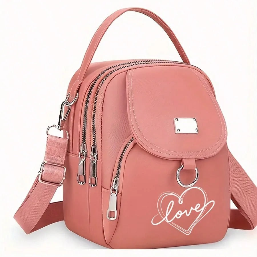 1pc Heart Love Print Shoulder Bag
