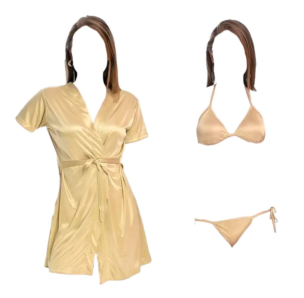 Silk Wear - Women 3 Piece Nighty Sleepwear