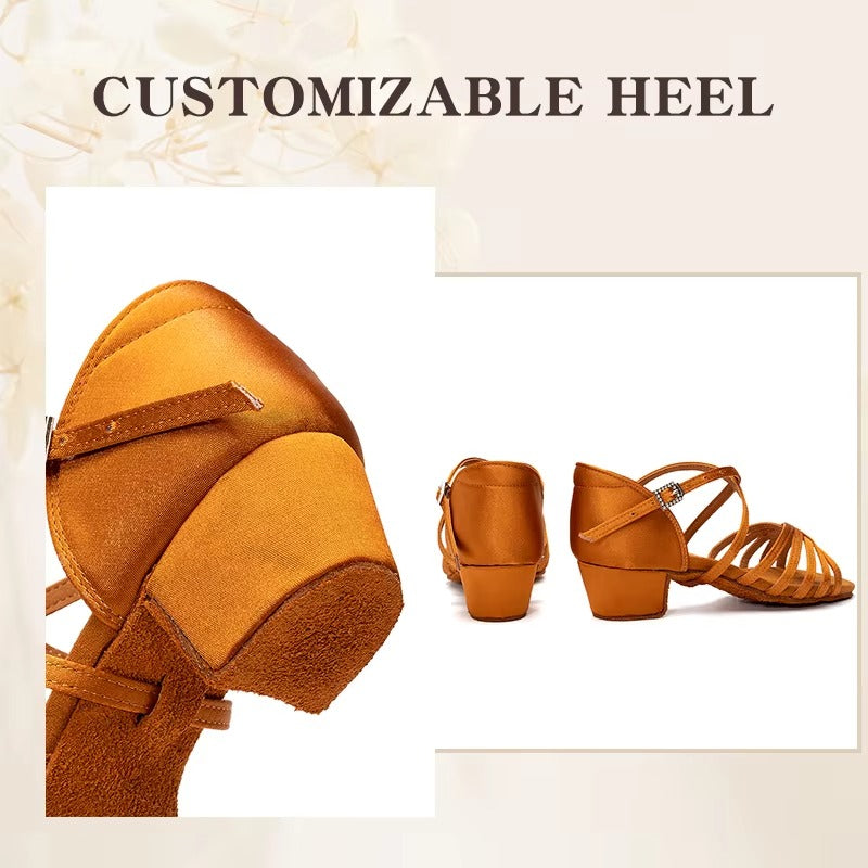 HROYL Girls Latin Dance Shoes