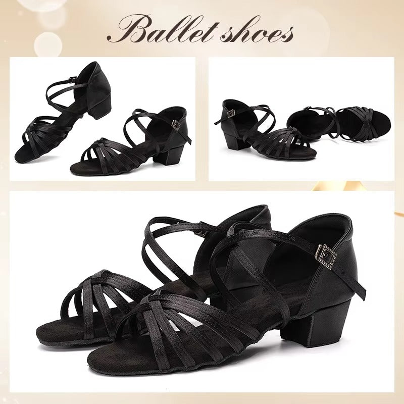 HROYL Girls Latin Dance Shoes