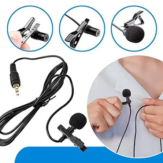 Professional 3.5 mm Clip Tie Collar Mic Audio