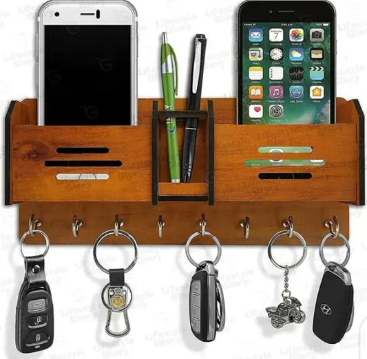 Wooden Wall keychain and Mobile phone