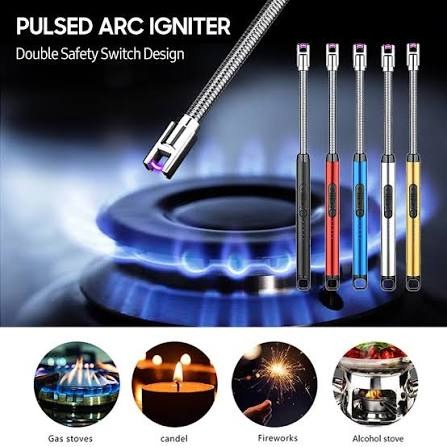 Rechargeable Arc Light Metal | Kitchen USB Arc Lighter With Hanging Hook