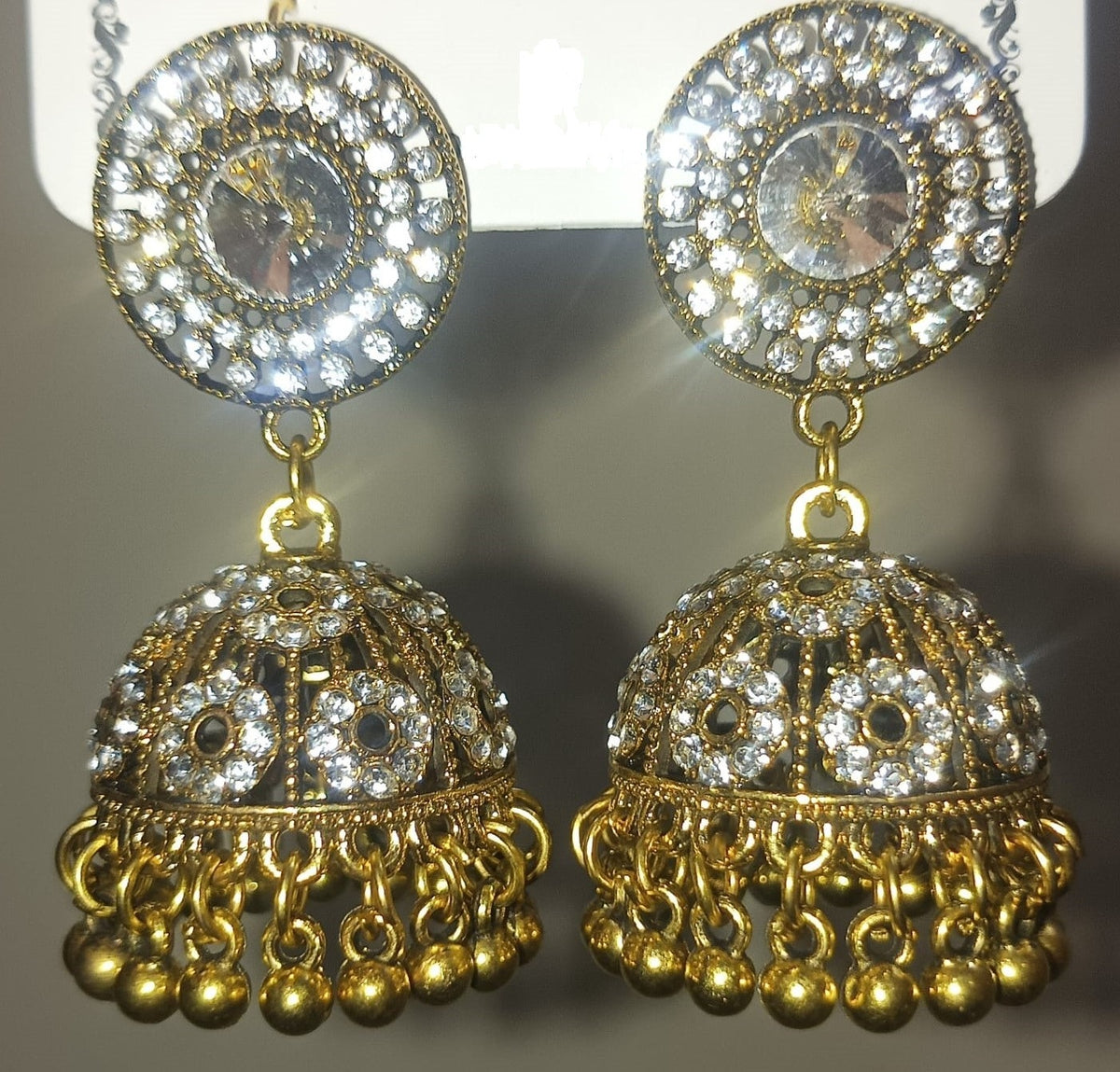 Golden Jhumka Earrings Women,sGolden Jhumka