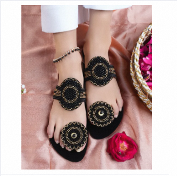 Elegant Black Sandals – Girls