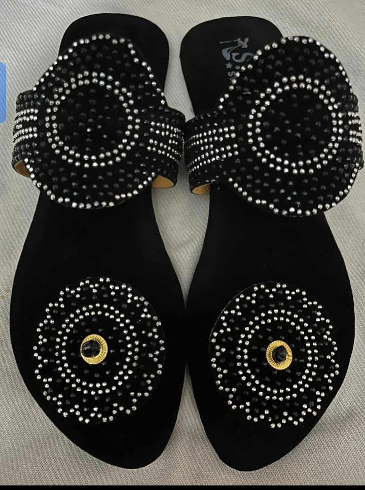 Elegant Black Sandals – Girls