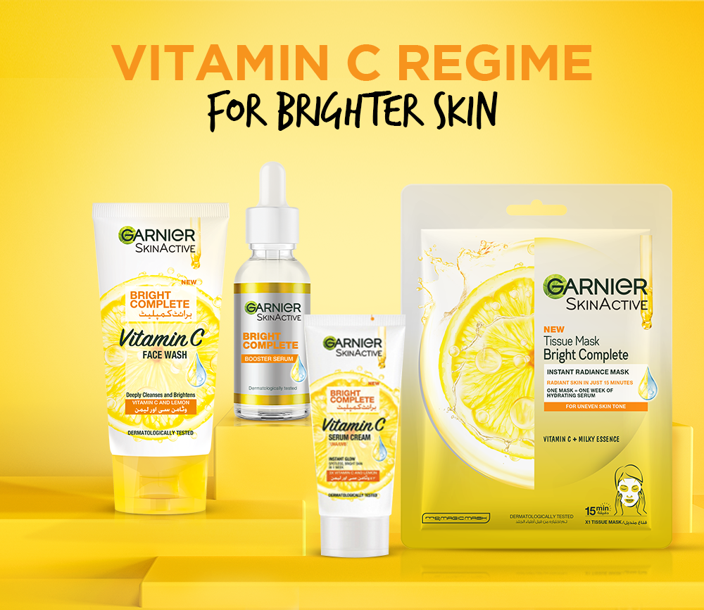 Garnier Skin Active Bright Complete Vitamin C Face Wash, 50ml