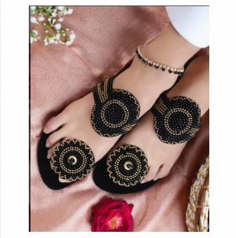 Elegant Black Sandals – Girls