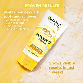 Garnier Skin Active Bright Complete Vitamin C Face Wash, 50ml