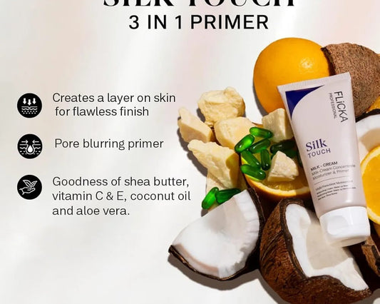 Flicka Silk Touch 3 in 1 Primer & Moisturizer
