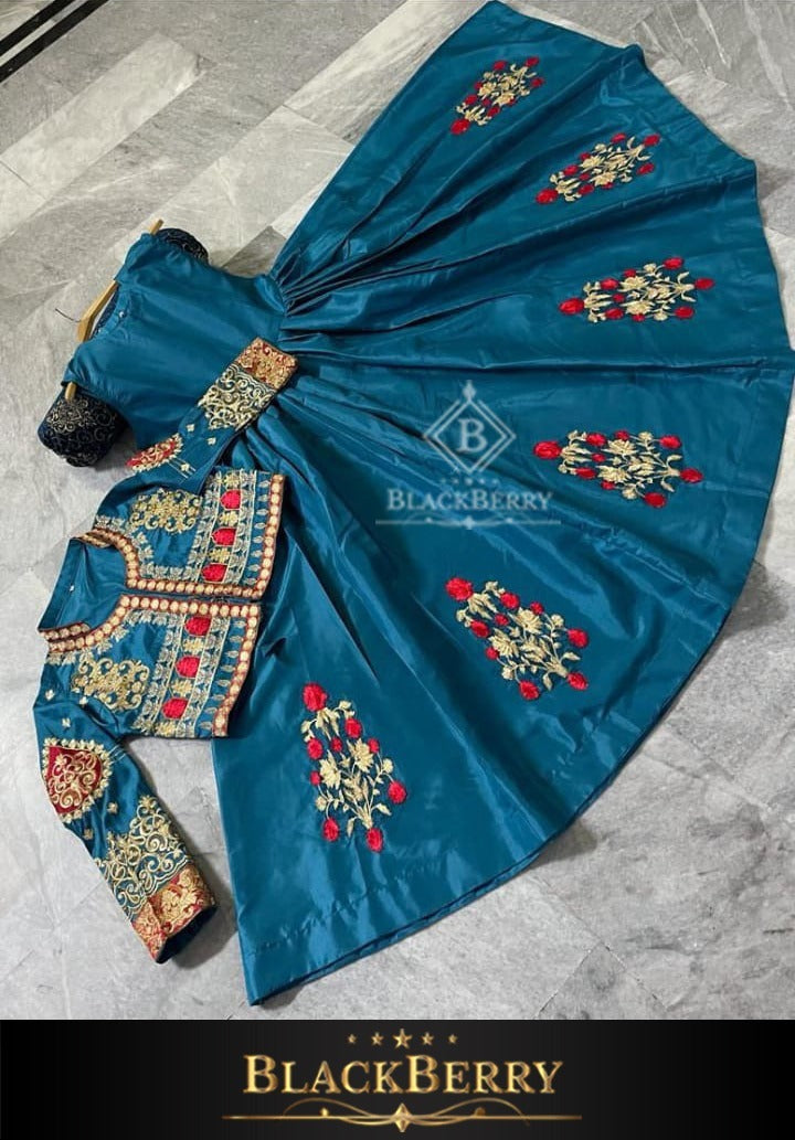 Stitched Heavy Embroidered Maxi with Koti (Separate
