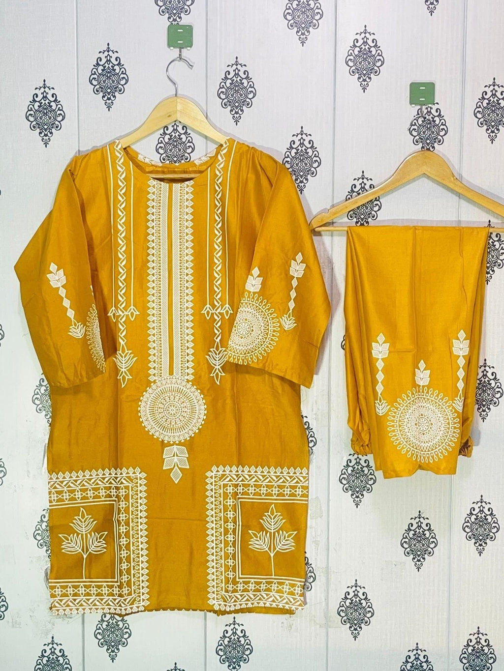 New stylish collection 3D printed stitched 2pc suit for girls