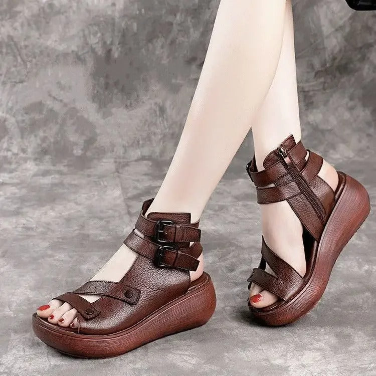 Mid Heeled Wedges Shoes for Women