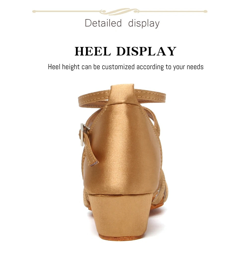 HROYL Girls Latin Dance Shoes