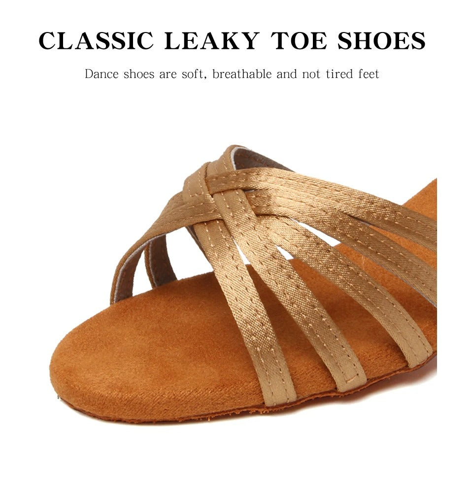 HROYL Girls Latin Dance Shoes