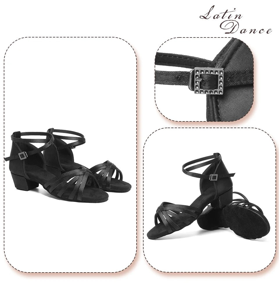 HROYL Girls Latin Dance Shoes