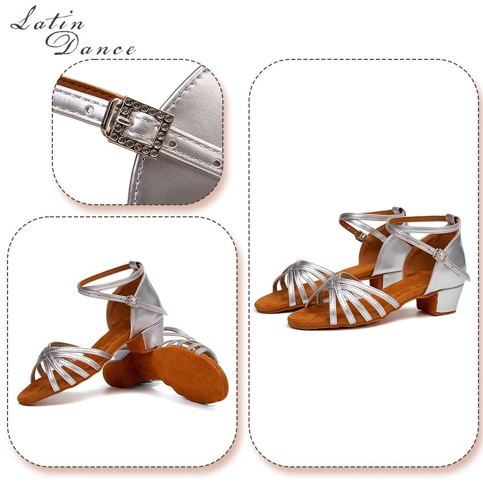 HROYL Girls Latin Dance Shoes