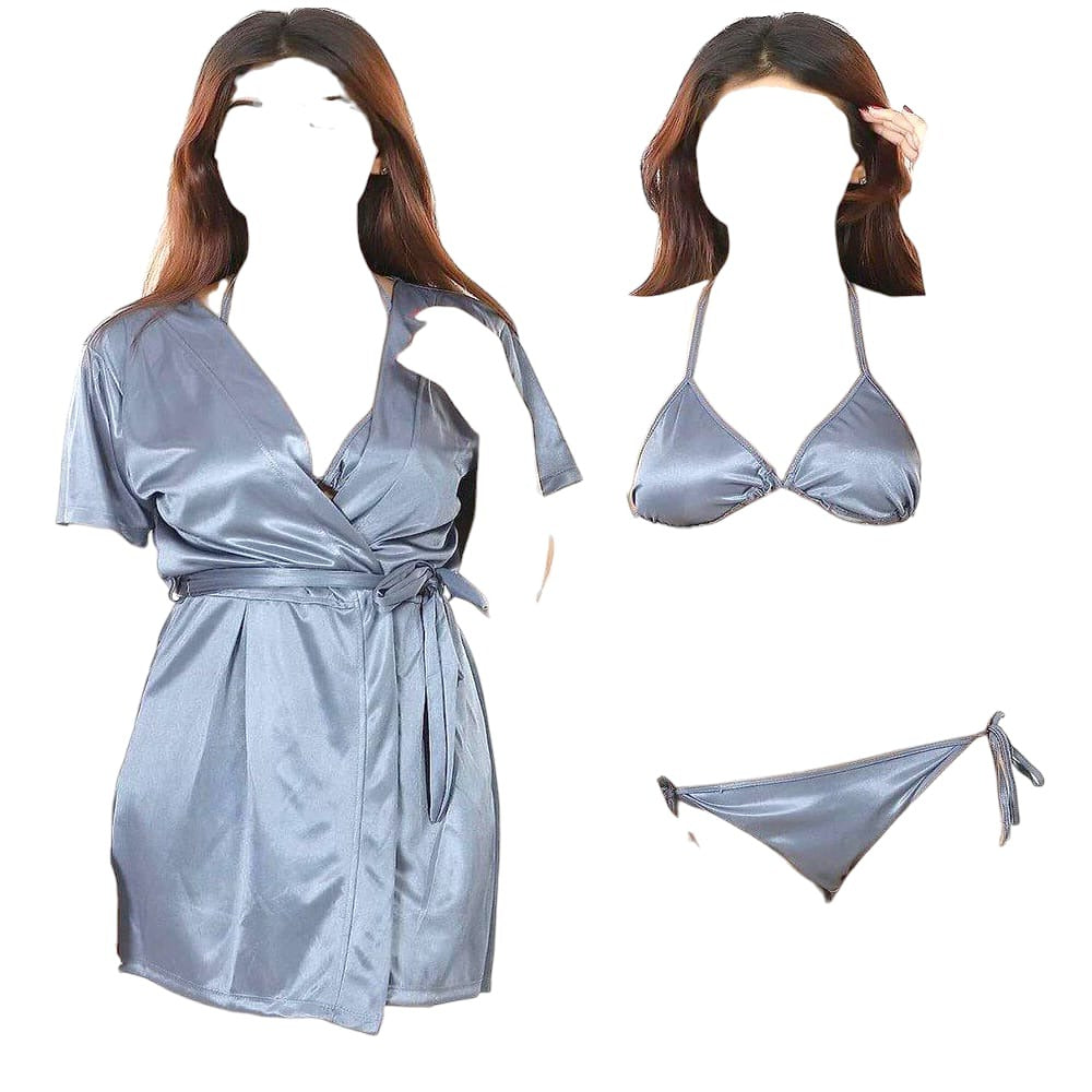 Silk Wear - Women 3 Piece Nighty Sleepwear